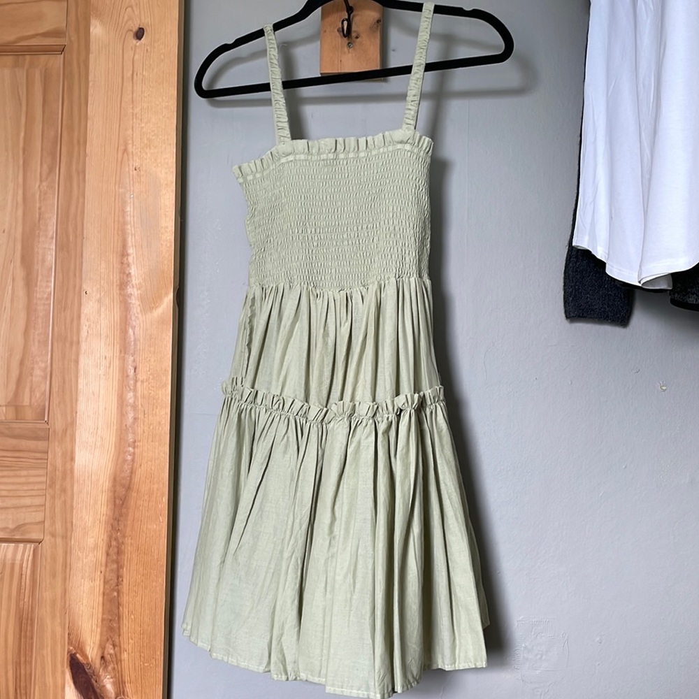 Green ASOS Open Back Dress